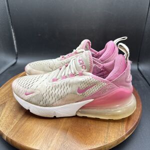 Nike Air Max 270 GS Youth Size 4Y Shoes White Pink Running Sneakers FZ4116-100
